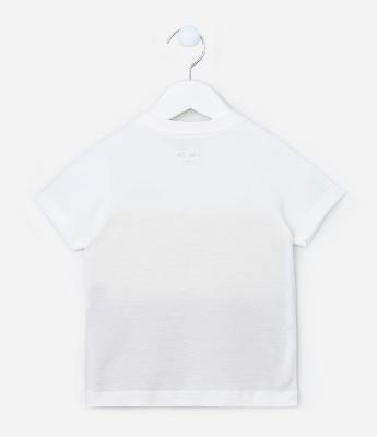 Camiseta Manga Curta Infantil com Estampa Bloco de Cores - Tam 1 a 5 anos