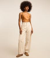 Blusa Cropped Sem Manga em Material Sintético com Lastex - 3