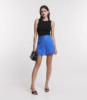 Short Alfaiatado em Jacquard com Bolsos com Fechamento Ganchinhos - 1