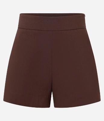 Short em Bengaline com Zíper Tratorado na Lateral