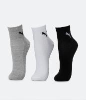 Kit 03 Meias Esportivas Cano Médio com Estampa Puma - 1