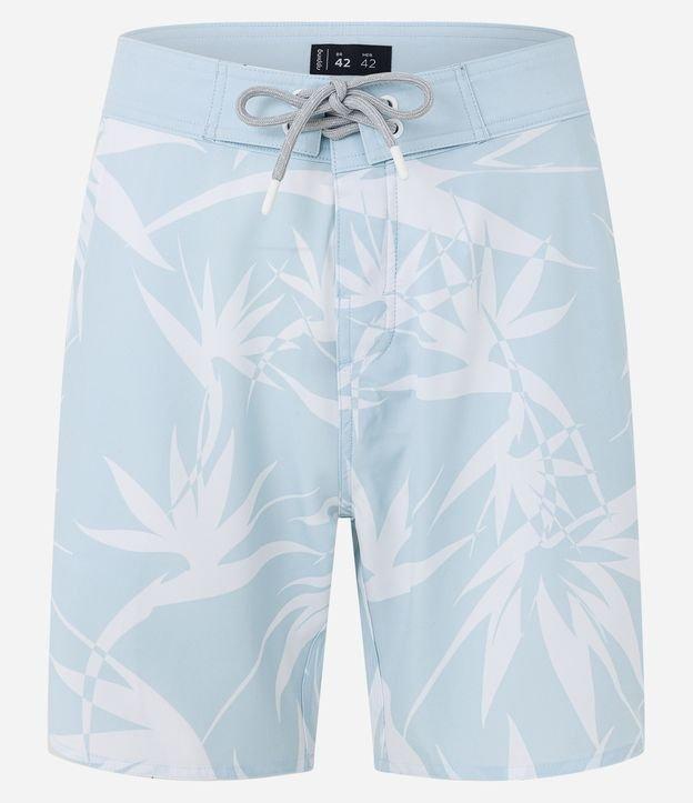 Bermuda de Banho em Microfibra com Estampa de Folhagens - 2