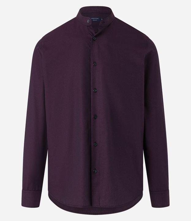 Camisa Regular Básica em Oxford com Gola Padre - 2