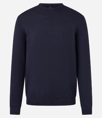 Suéter Básico em Efeito Tricô com Acabamento Canelado