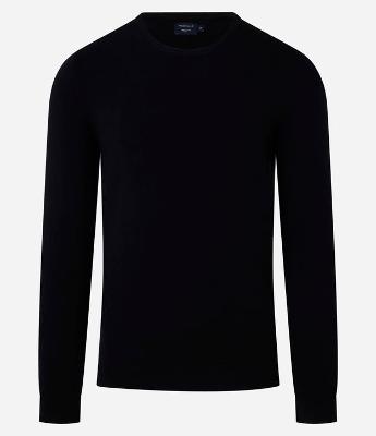 Suéter Básico em Efeito Tricô com Acabamento Canelado