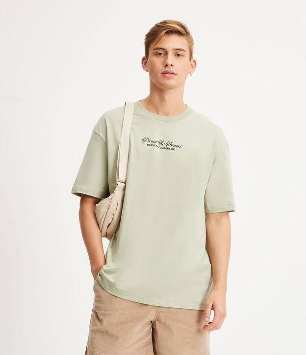 Camiseta Relaxed em Meia Malha com Lettering Proud e Smart - 1