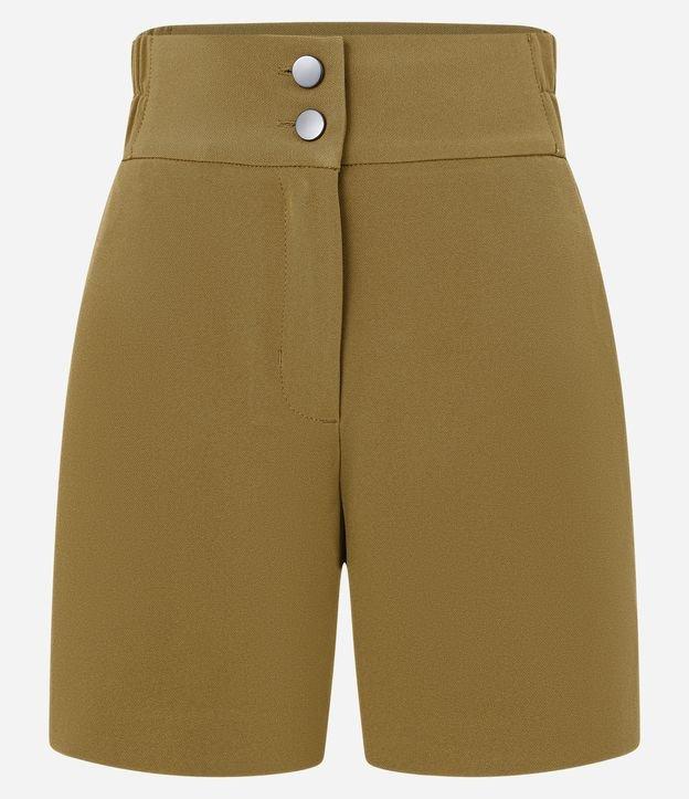 Short Alfaiatado com Cós Elástico e Abotoamento Duplo - 1