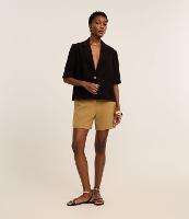 Short Alfaiatado com Cós Elástico e Abotoamento Duplo - 2