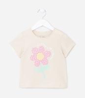 Camiseta Infantil com Estampa Flor - Tam 1 a 5 Anos - 1