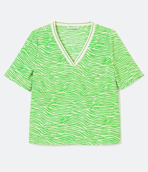 Blusa Manga Curta Estampa de Animal Print Zebra - 2
