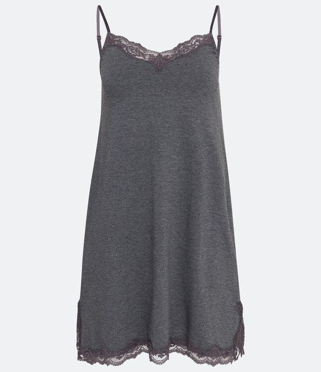 Camisola Curta com Renda no Busto e Alcinha Regulável - 2