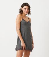 Camisola Curta com Renda no Busto e Alcinha Regulável - 1