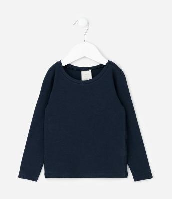 Blusa Infantil Básica em Cotton - Tam 1 a 5 anos