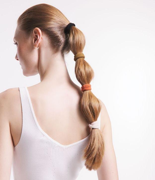 Kit 04 Borrachinha de Cabelo Grossas Texturizadas - 1