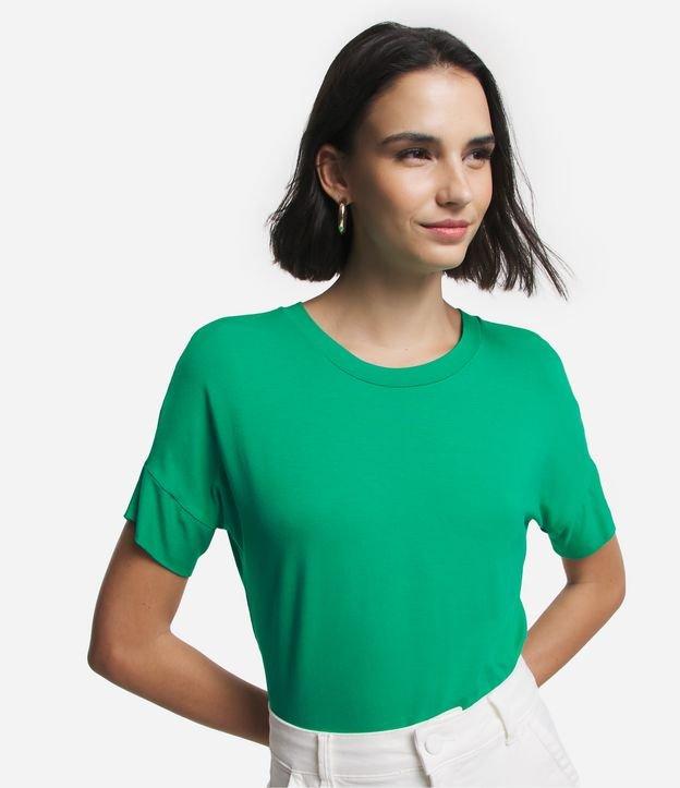 Blusa Sem Cava em Viscose com Gola Redonda - 1