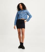 Saia Curta em Cotton com Elástico no Cós - 1