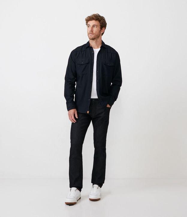 Calça Slim Jeans com Elastano - 1