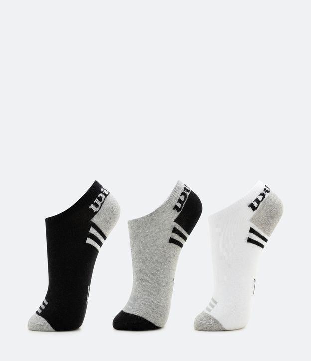 Kit 03 Meias Invisíveis com Detalhes Contrastantes Wilson - 1