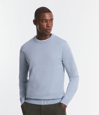 Suéter Comfort Básico em Algodão com Punho Ajustado