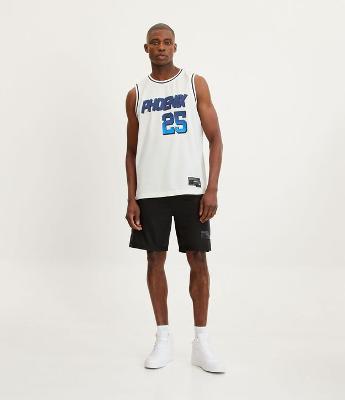 Bermuda Esportiva com Recorte Lateral Degradê e Etiqueta na Barra