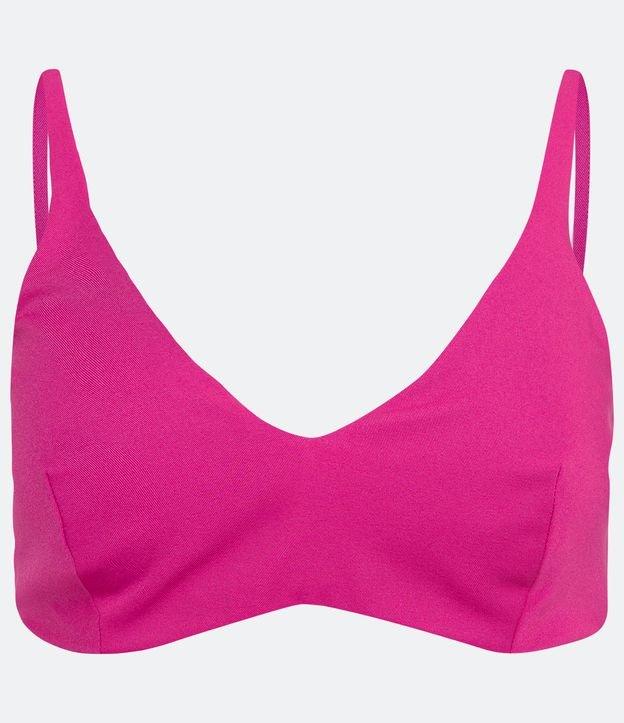 Blusa Cropped de Alça em Crepe com Lastex nas Costas - 1