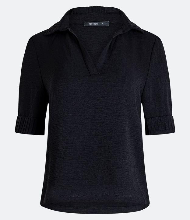 Blusa Manga Curta Airflow com Colarinho Texturizado - 2