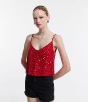 Blusa Soltinha de Alça em Viscose com Estampa Poá - 1