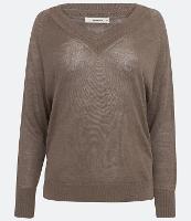 Blusa em Tricô de Linho Puro com Decote V - 2