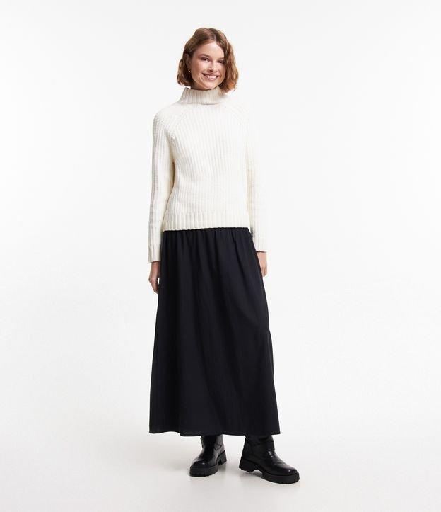 Saia New Midi em Tricoline com Pala Larga - 1