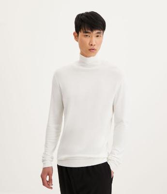Suéter Slim em Tricô com Textura e Gola Alta