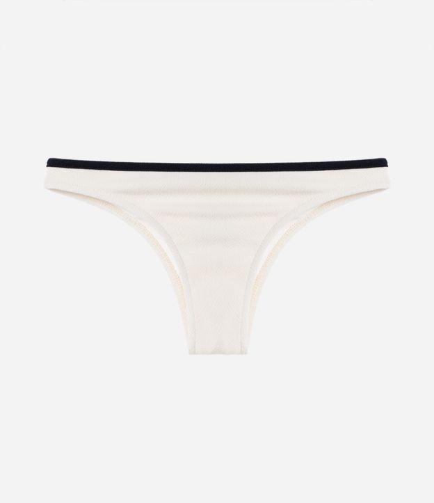 Biquíni Calcinha Básica em Microfibra com Viés Contrastante no Cós - 1