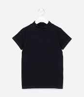 Blusa Canelada Infantil com Gola Alta - Tam 5 a 14 anos - 1