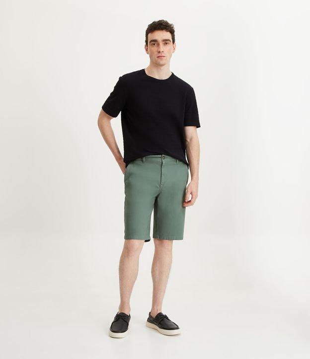 Bermuda Slim em Sarja com Elastano - 1