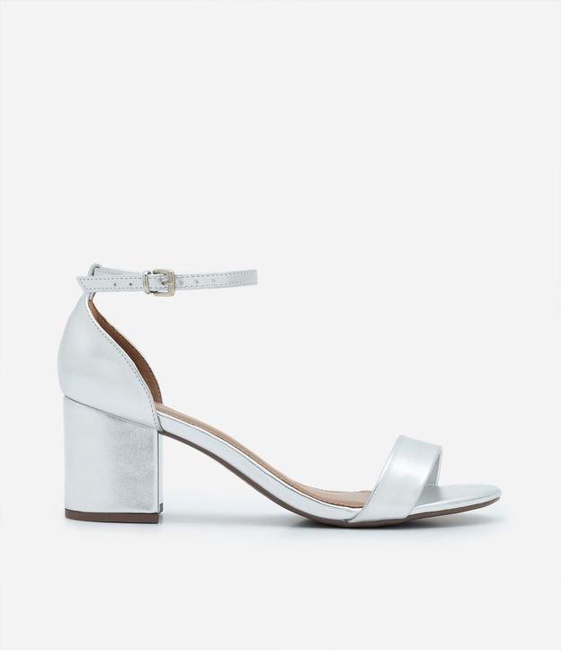 Sandália com Tira Única e Salto Médio Bloco - 1