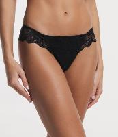 Calcinha Biquíni Fio Duplo em Renda Floral Rústica - 1