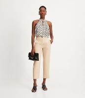 Calça Cenoura Alfaiatada com Botão Decorado no Cós - 1