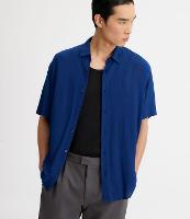 Camisa em Viscose com Textura e Manga Curta - 1