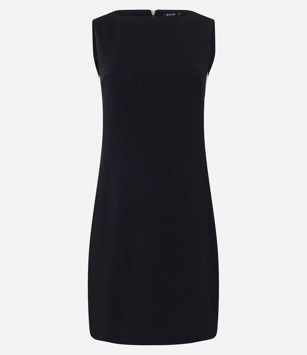 Vestido Curto em Crepe Sem Manga e Recorte Lateral - 3