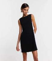 Vestido Curto em Crepe Sem Manga e Recorte Lateral - 1