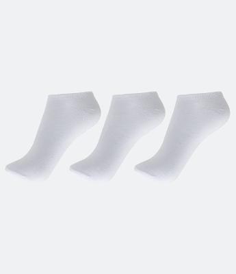 Kit 3 Meias Cano Baixo Básicas em Algodão
