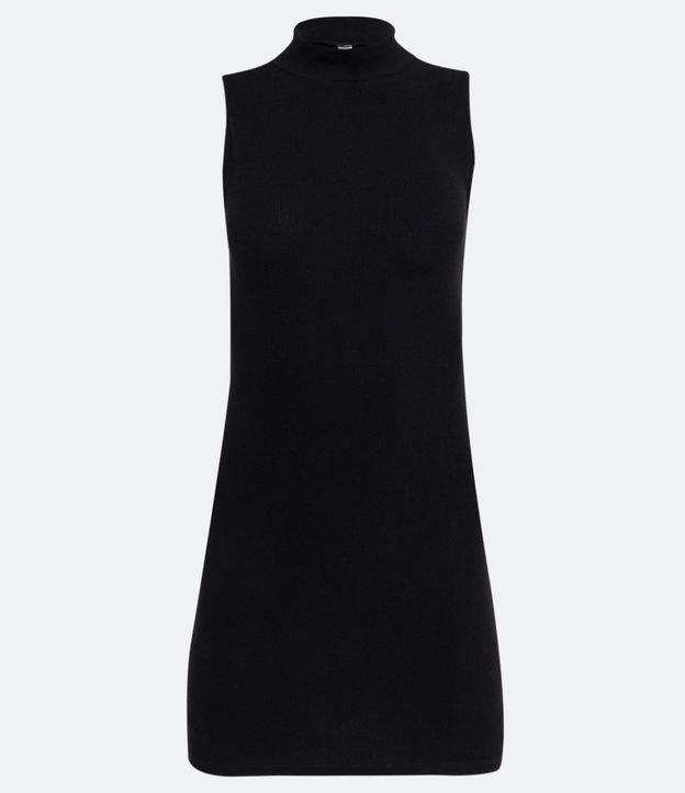 Vestido Curto em Algodão com Golinha Alta - 1