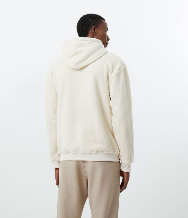 Moletom Fechado em Fleece com Capuz e Bolso Canguru - 1