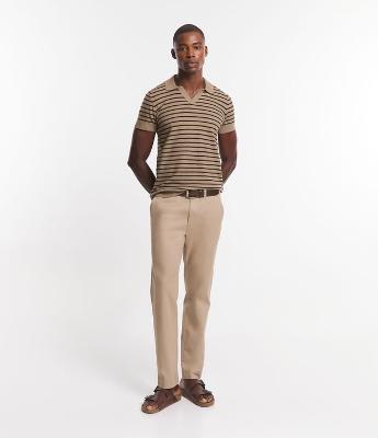 Calça Slim em Sarja com Elastano