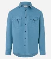 Camisa Comfort em Algodão com Bolsos Frontais - 1