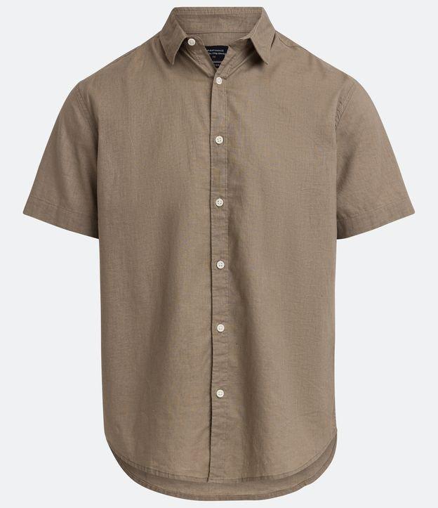 Camisa Comfort Básica em Linho com Manga Curta - 2