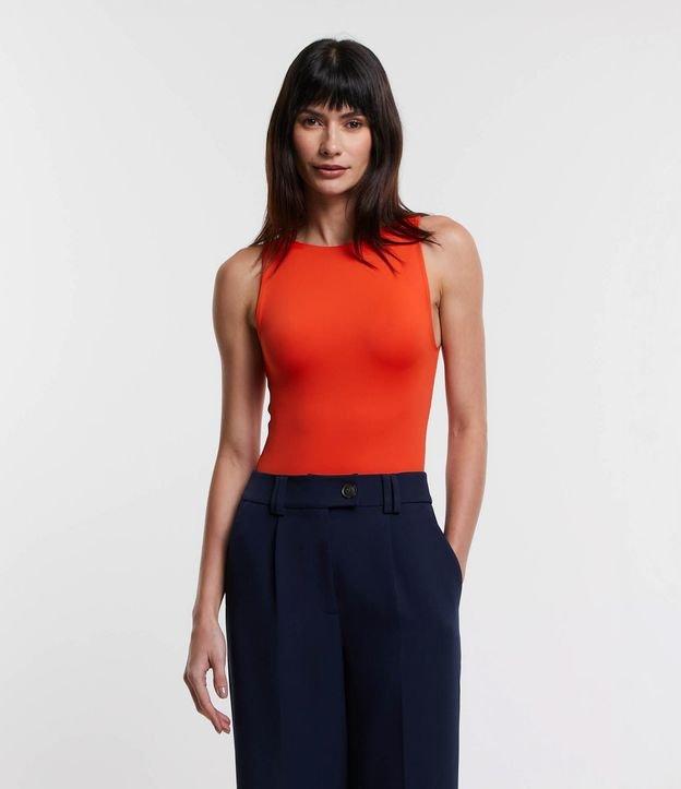 Body Básico em Poliamida com Gola Redonda - 1