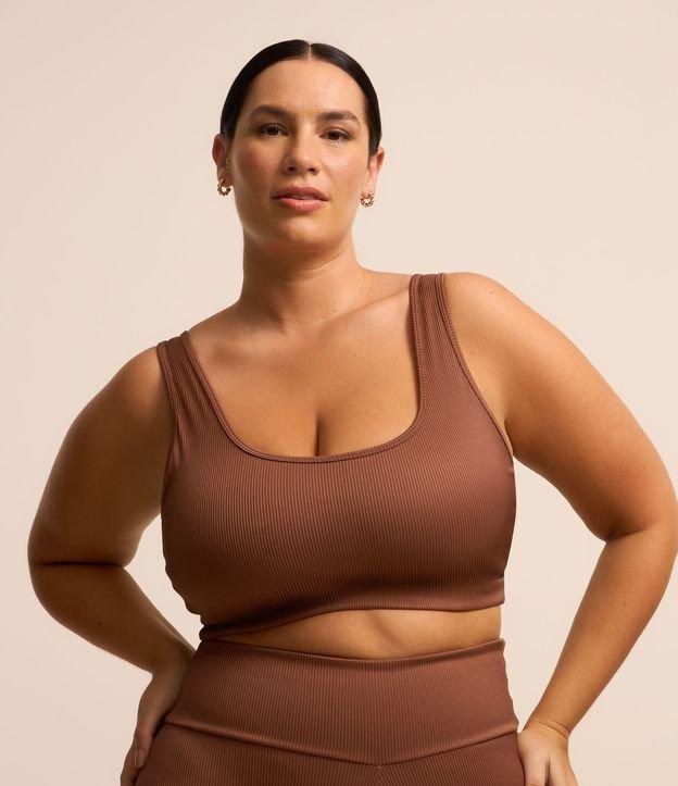 Top Esportivo em Ribana com Alça Larga Curve & Plus Size - 2