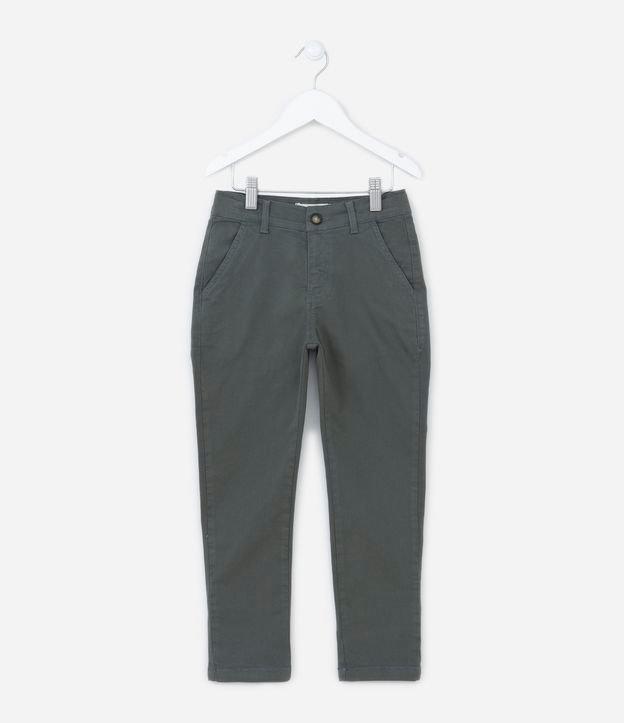 Calça Slim Infantil com Bolsos - Tam 5 a 14 anos - 1