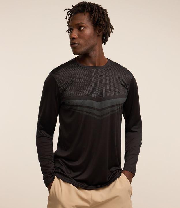 Camiseta Esportiva com Estampa Delta Pontilhado - 3