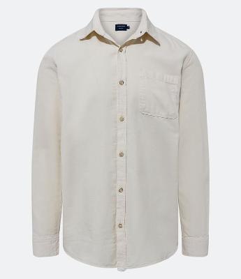 Camisa Regular em Oxford com Bolso Frontal